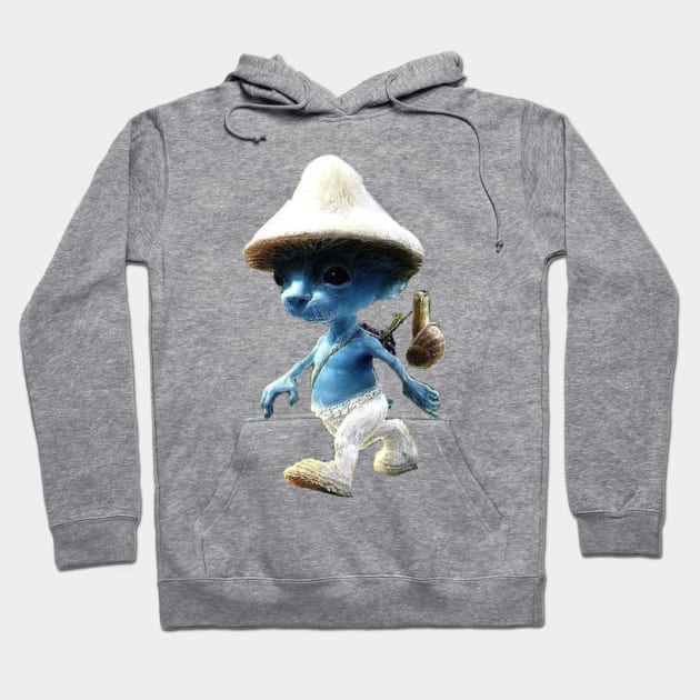 Smurf cat tiktok meme viral design Hoodie by artsuhana